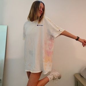 pastel tie dye brand tee